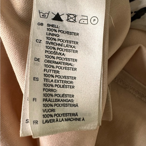 H&M Pale Pink Strappy Maxi Dress Animal Print Size Large - Picture 11 of 12